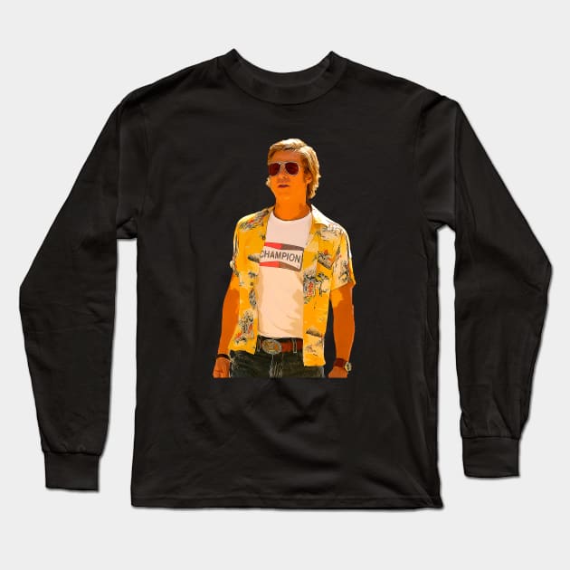 brad pitt in hollywood Long Sleeve T-Shirt by pjsignman